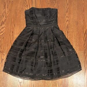 White House Black Market Strapless Black Dress